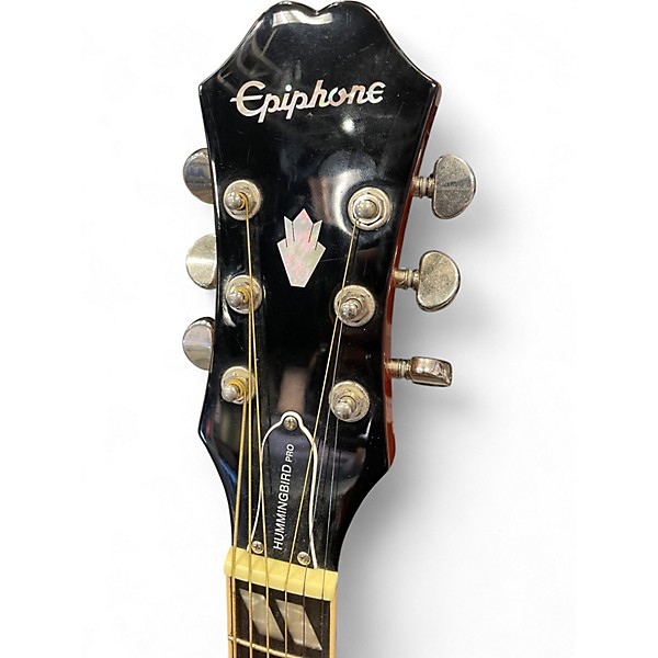 Used 2012 Epiphone HUMMINGBIRD PRO CHERRY SUNBURST Acoustic Electric Guitar