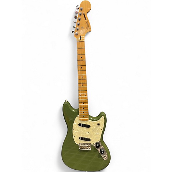 Used 2016 Fender MUSTANG OLIVE Solid Body Electric Guitar