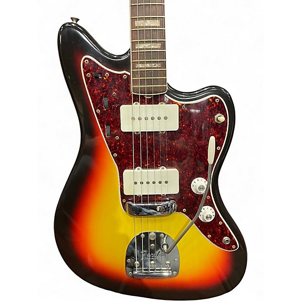 Vintage 1966 Fender Jazzmaster 3 Color Sunburst Solid Body Electric Guitar