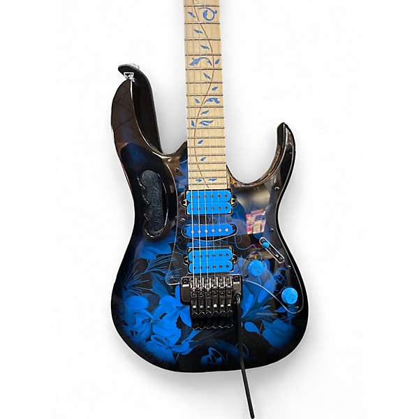 Used Ibanez JEM77P BLUE FLOWER Solid Body Electric Guitar