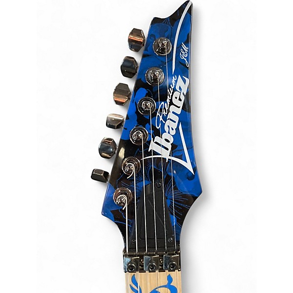 Used Ibanez JEM77P BLUE FLOWER Solid Body Electric Guitar