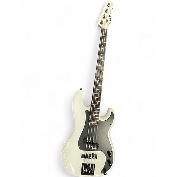Used ESP LTD Surveyor 4 Pearl White Electric Bass Guitar