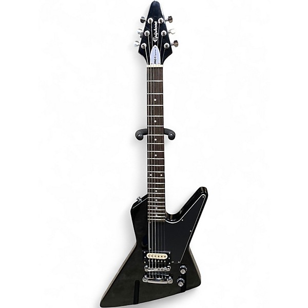 Used Epiphone PRO-1 Explorer Black Solid Body Electric Guitar