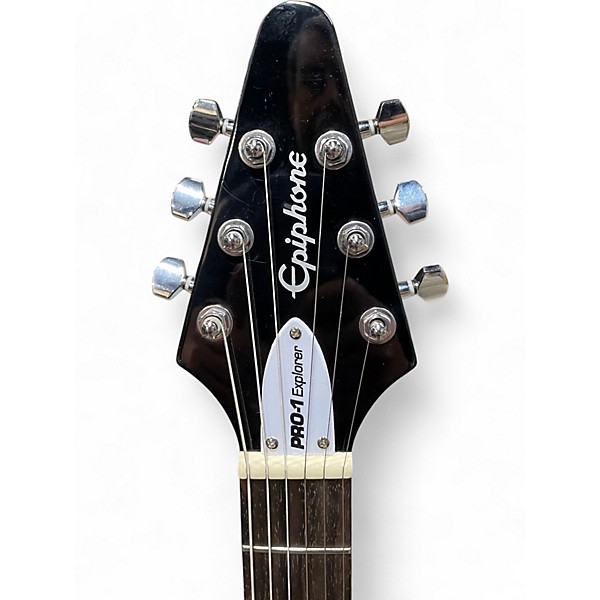Used Epiphone PRO-1 Explorer Black Solid Body Electric Guitar