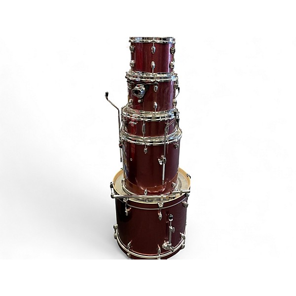 Used Pearl 5 Piece Export sparkle wine Drum Kit