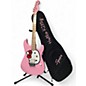 Used Squier Hello Kitty Stratocaster Single Hum Pink With Kitty Pickguard Pink Solid Body Electric Guitar thumbnail