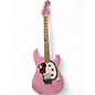 Used Squier Hello Kitty Stratocaster Single Hum Pink With Kitty Pickguard Pink Solid Body Electric Guitar