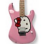 Used Squier Hello Kitty Stratocaster Single Hum Pink With Kitty Pickguard Pink Solid Body Electric Guitar