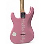 Used Squier Hello Kitty Stratocaster Single Hum Pink With Kitty Pickguard Pink Solid Body Electric Guitar