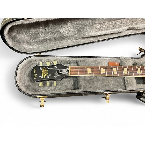Used Epiphone Joe Perry Boneyard LP Standard Antique Tiger Stripe Solid Body Electric Guitar