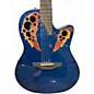 Used Ovation ce44p Blue Acoustic Guitar