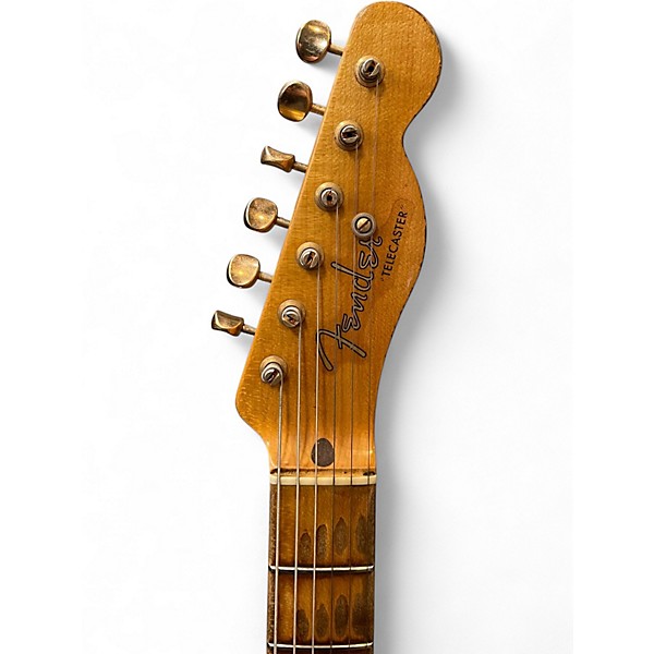 Used 2014 Fender Custom Shop 1951 Telecaster Heavy Relic Gold Hardware 2 Tone Sunburst Solid Body Electric Guitar