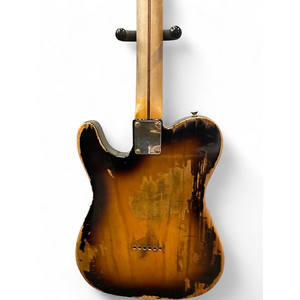 Used 2014 Fender Custom Shop 1951 Telecaster Heavy Relic Gold Hardware 2 Tone Sunburst Solid Body Electric Guitar