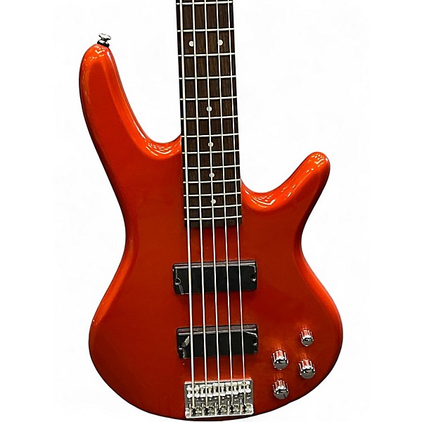 Used Ibanez GSR205 5 String Orange Electric Bass Guitar