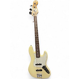 Used Fender American Standard Jazz Bass Olympic White Electric Bass Guitar
