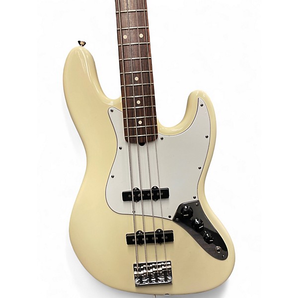 Used Fender American Standard Jazz Bass Olympic White Electric Bass Guitar