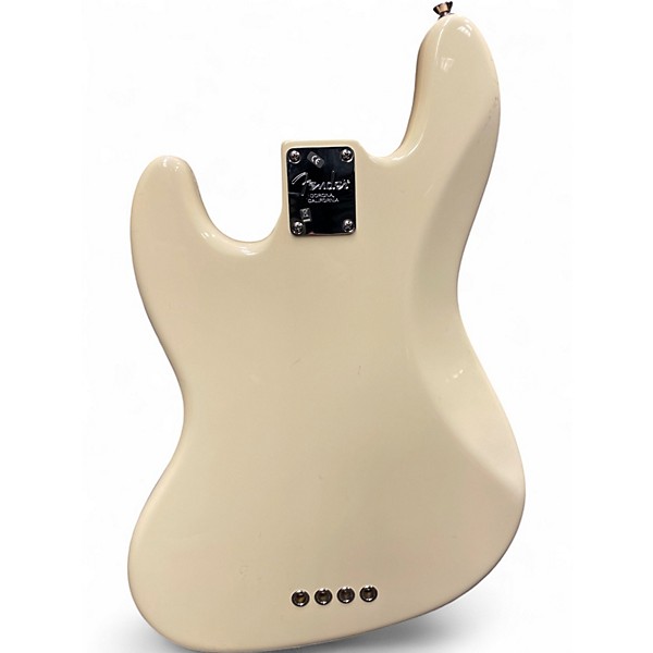 Used Fender American Standard Jazz Bass Olympic White Electric Bass Guitar