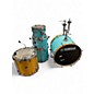 Used Yamaha 5 Piece Stage Custom Surf Matte Green & Natural Drum Kit thumbnail