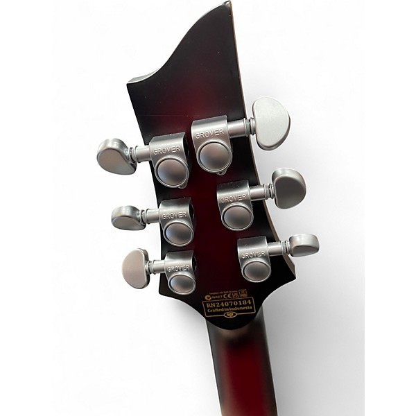 Used Schecter Guitar Research C1 Floyd Rose Platinum Crimson Red Burst Solid Body Electric Guitar