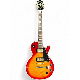 Used 2005 Epiphone Les Paul Custom Plus Heritage Cherry Sunburst Solid Body Electric Guitar