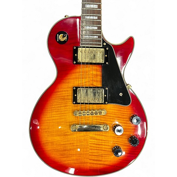 Used 2005 Epiphone Les Paul Custom Plus Heritage Cherry Sunburst Solid Body Electric Guitar