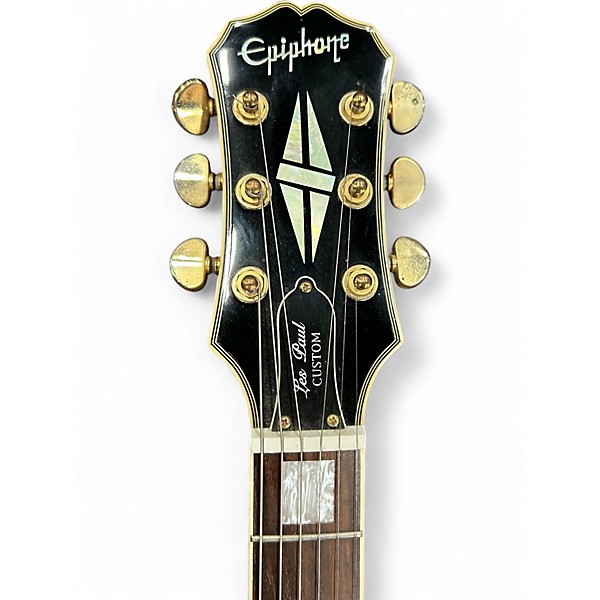 Used 2005 Epiphone Les Paul Custom Plus Heritage Cherry Sunburst Solid Body Electric Guitar