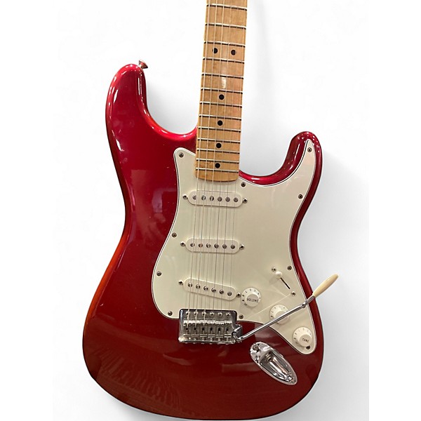 Used Fender Player Stratocaster Candy Apple Red Solid Body Electric Guitar