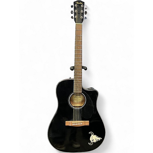 Used Fender CD60CE Dreadnought Black Acoustic Electric Guitar