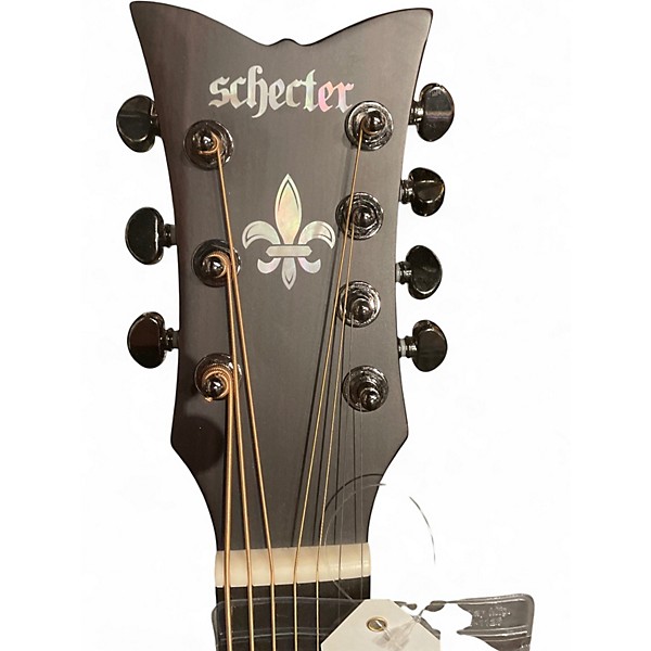 Used Schecter Guitar Research Orleans Stage 7 Charcoal Acoustic Electric Guitar