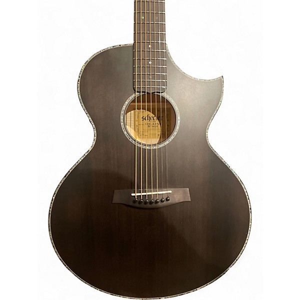 Used Schecter Guitar Research Orleans Stage 7 Charcoal Acoustic Electric Guitar