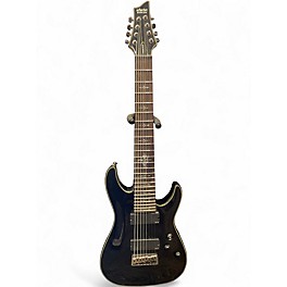 Used Schecter Guitar Research Damien Elite 8 String Black Solid Body Electric Guitar