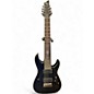 Used Schecter Guitar Research Damien Elite 8 String Black Solid Body Electric Guitar thumbnail