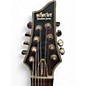 Used Schecter Guitar Research Damien Elite 8 String Black Solid Body Electric Guitar