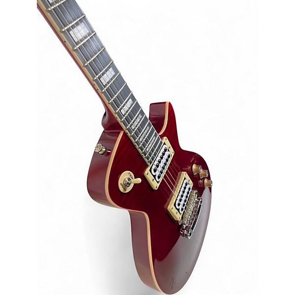 Used Tajima mirach Crimson Red Trans Solid Body Electric Guitar