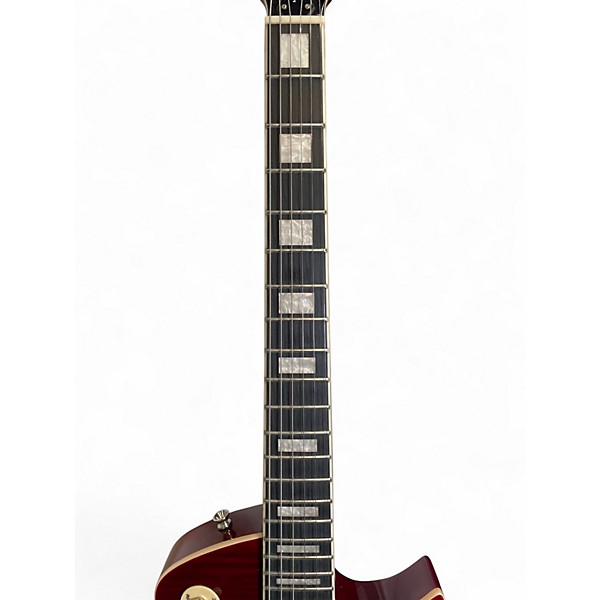 Used Tajima mirach Crimson Red Trans Solid Body Electric Guitar