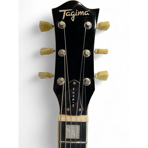 Used Tajima mirach Crimson Red Trans Solid Body Electric Guitar