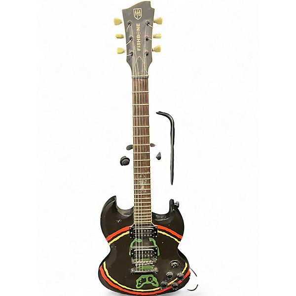 Used Fishbone 2PU BLACK Solid Body Electric Guitar