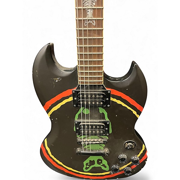 Used Fishbone 2PU BLACK Solid Body Electric Guitar