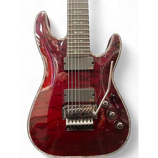 Used Schecter Guitar Research Hellraiser C7 7 String Black Cherry Solid Body Electric Guitar