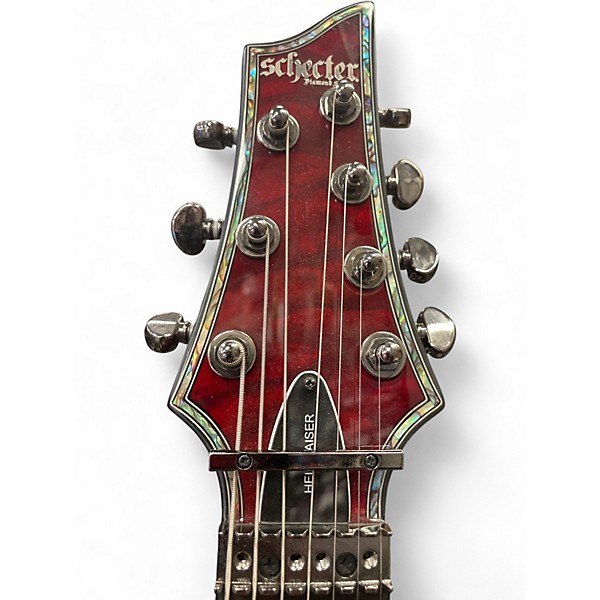 Used Schecter Guitar Research Hellraiser C7 7 String Black Cherry Solid Body Electric Guitar