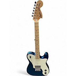 Used Squier ESQUIRE DELUX BLUE SPARKLE Solid Body Electric Guitar