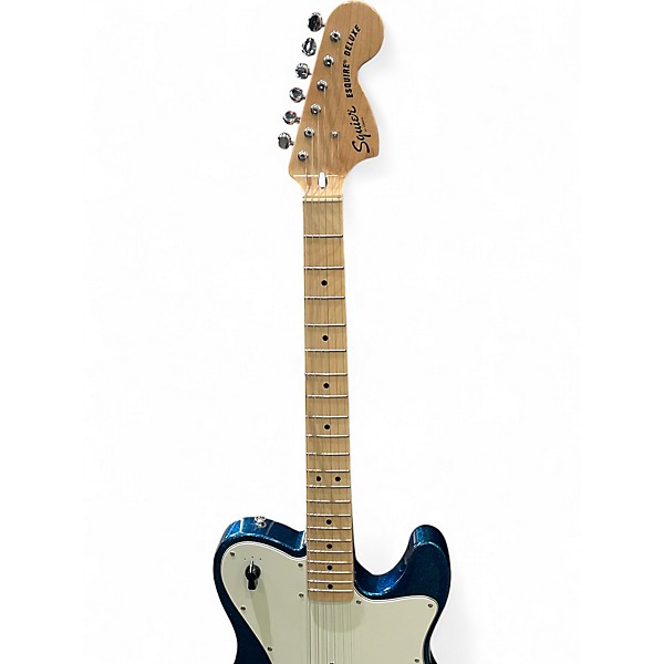 Used Squier ESQUIRE DELUX BLUE SPARKLE Solid Body Electric Guitar