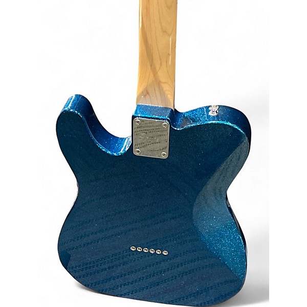 Used Squier ESQUIRE DELUX BLUE SPARKLE Solid Body Electric Guitar