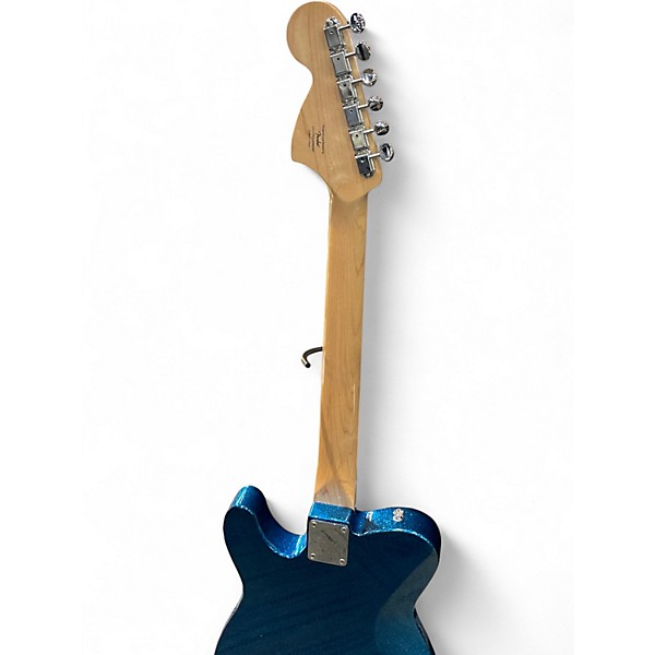 Used Squier ESQUIRE DELUX BLUE SPARKLE Solid Body Electric Guitar