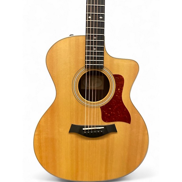 Used Taylor 214CE Deluxe Natural Acoustic Electric Guitar
