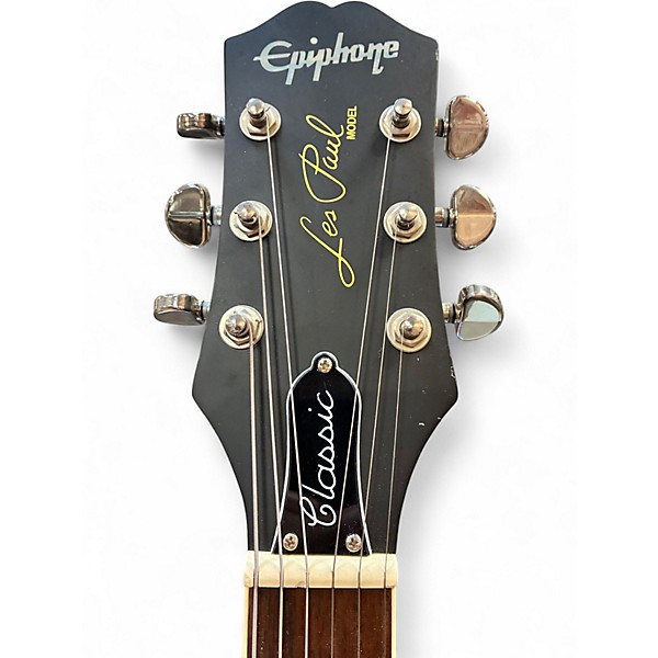 Used Epiphone Les Paul Classic Pro Satin Black Solid Body Electric Guitar