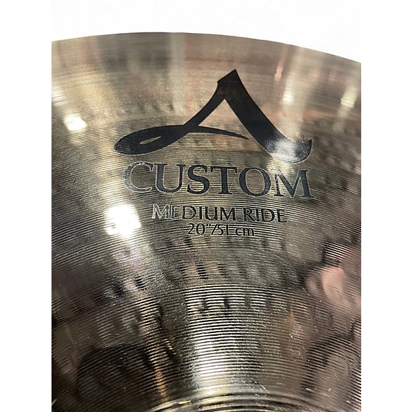 Used Zildjian 20in A Custom Medium Ride Cymbal