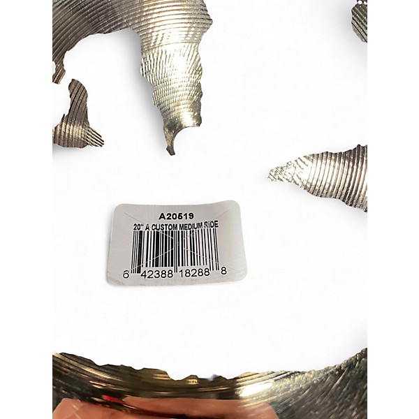 Used Zildjian 20in A Custom Medium Ride Cymbal