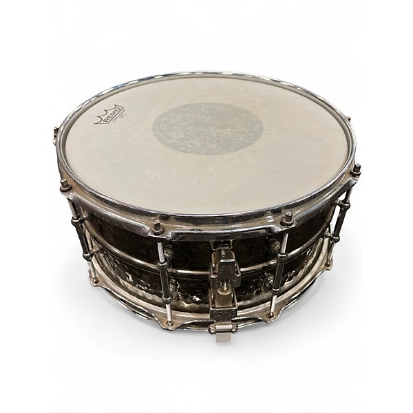 Used Ludwig 14in Hand-Hammered Black Beauty Snare Chrome Drum