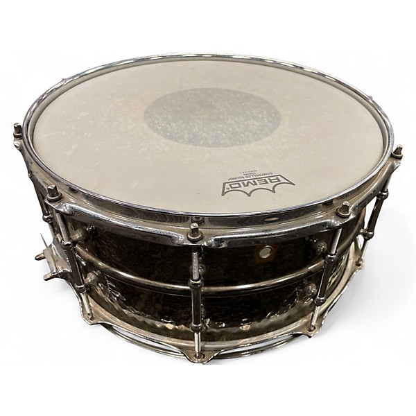 Used Ludwig 14in Hand-Hammered Black Beauty Snare Chrome Drum